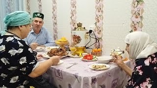 how Tatars live in a village in Russia in winter