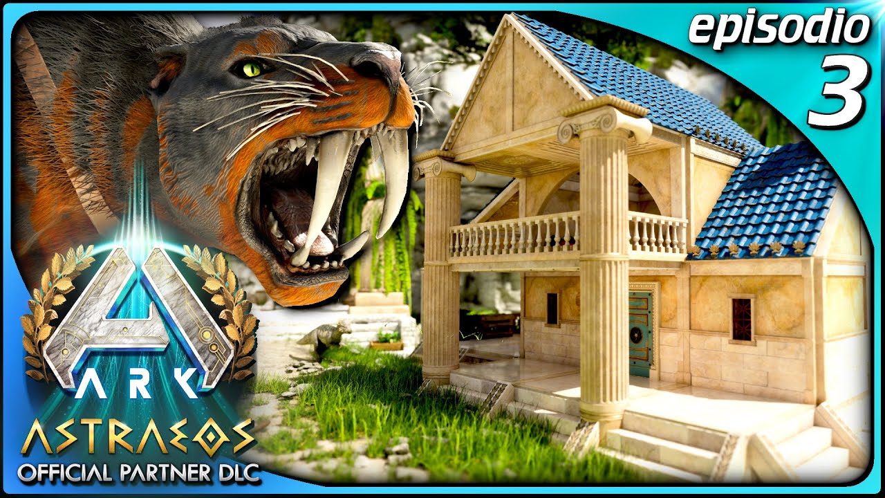 COSTRUIAMO UNA CASETTA GRECA E ANDIAMO A CACCIA CON LO SMILODONTE | Ark Astraeos Ascended ITA | EP.3