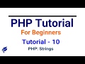 PHP tutorial in Hindi part - 10 - PHP String | PHP Tutorial for beginners