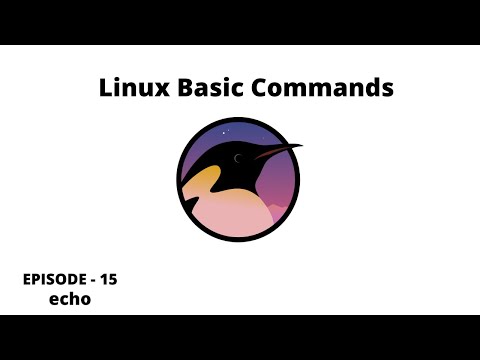 Linux Basic Commands | Episode 15 | echo command | beginners | tamil