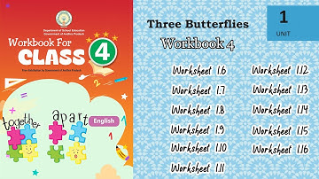 Three Butterflies | Worksheets | 1st Unit | English | AP DSC 2024 Textbooks