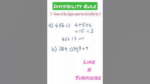 🤔🤔how to find whether a number is divisible by 3😎😎 #shorts #trending #mathematics #youtubeshorts