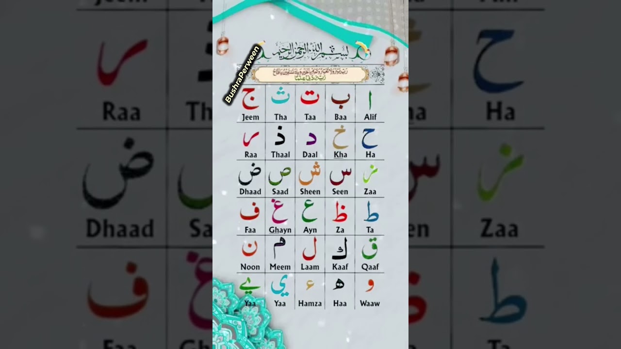 Arabic Letters Alifun Baa taaun saa | Beautiful Recitation of Arabic Letters #madniqaida #shorts