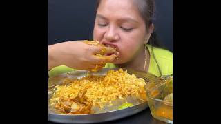SPICY CHICKEN CURRY🔥 BASMATI RICE || #shorts #mukbangn #asmreating #mukbangasmr #asmr