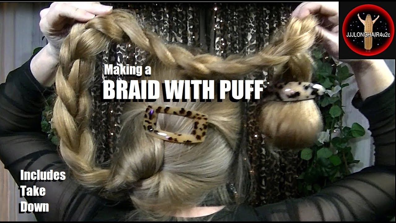 Making a Braid/Pinnal with Puff💗 India inspired style with take down🌞 up close 2025