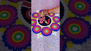 simple jagannath rangoli#rangoli#new#trending#shortvideo#ytshorts#art#bhajan#kolam#muggulu#kunithaku
