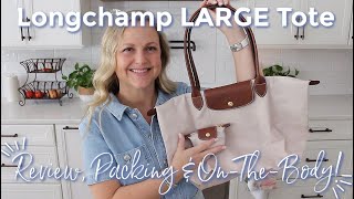 LONGCHAMP | Large Le Pliage Tote Review, Packing & OnTheBody! | GatorMOM