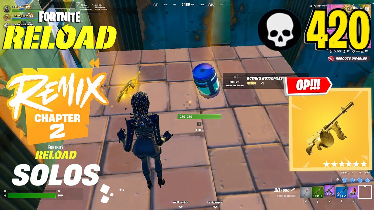 OG Fortnite Reload | The Mythic Drum Gun Is a Laser!? | High Kill Gameplay | Keyboard and Mouse