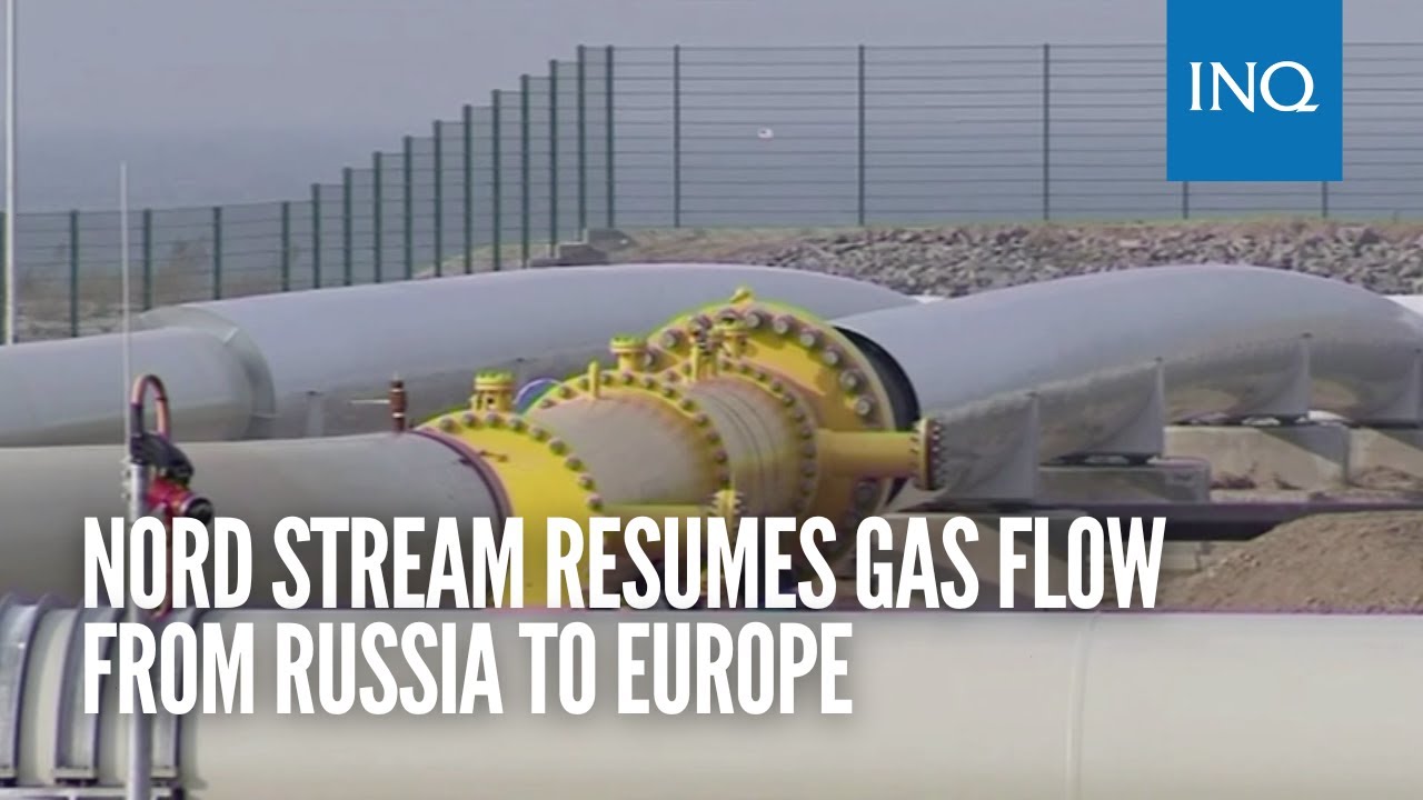 Nord Stream resumes gas flow from Russia to Europe - YouTube