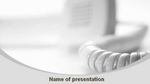 Telephone Handset PowerPoint Template by PoweredTemplate.com