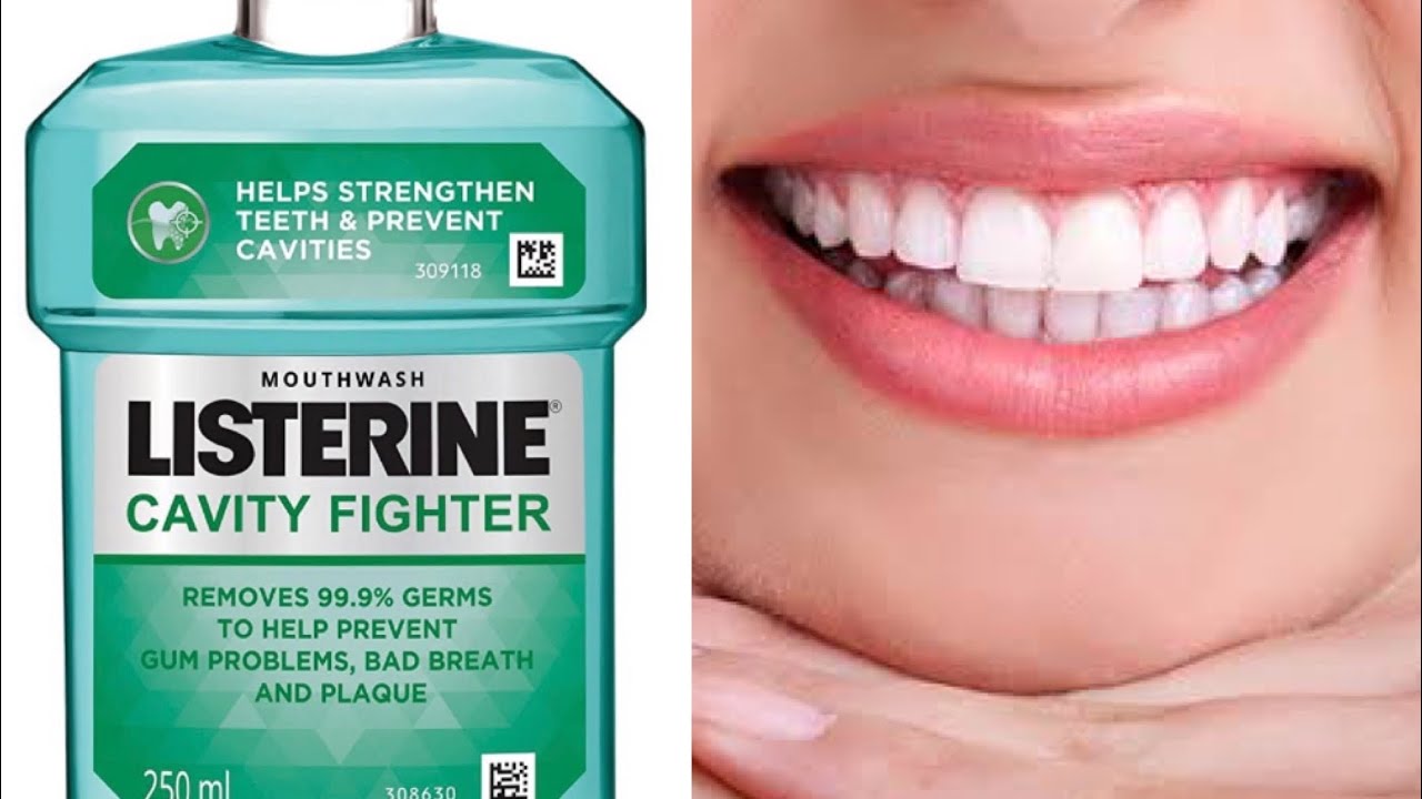 Listerine Cavity Fighter Mouthwash, Removes 99.9 Germs, prevents
