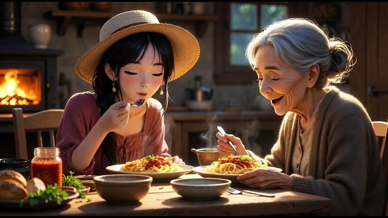 A Cozy Rainy Day in a Forest Cabin 🌧️ | Cooking, Harvesting & Slow Living