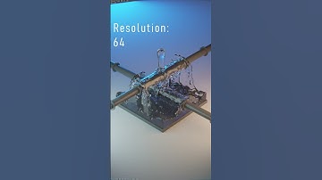 Blender Fluid vs. Pipes - 32 to 256 Resolution Comparison  #blender #satisfying #simulation