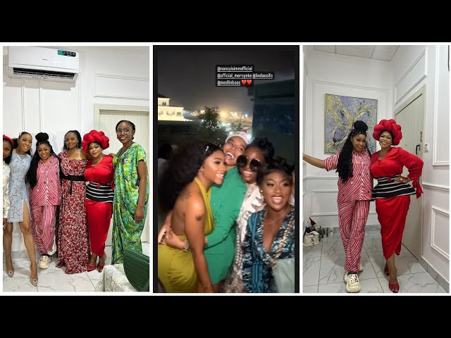 RITA DOMINIC u0026 her husband  Hosted Shaffy Bello,Mercy Eke ,Tubo,Linda Osifo and other at christmas.. class=