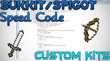 [Minecraft Bukkit/Spigot] Custom Kits Speed Code