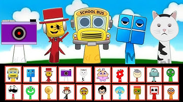 🔥 ALL NEW Sprunki OCs Characters – School Bus, Windows, Spyder Sammy, Camera, Huh Cat, Poof,
