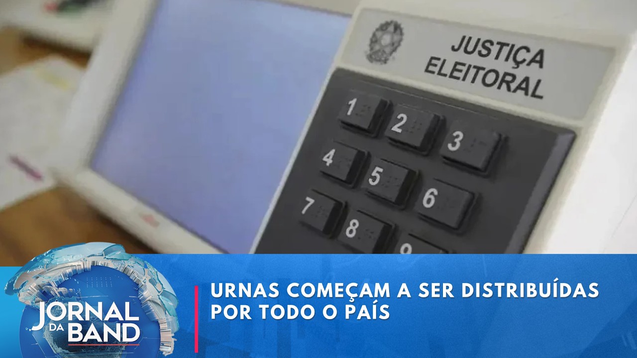 Mais de 560 mil urnas eletrônicas são levadas aos locais de votação | Jornal da Band
