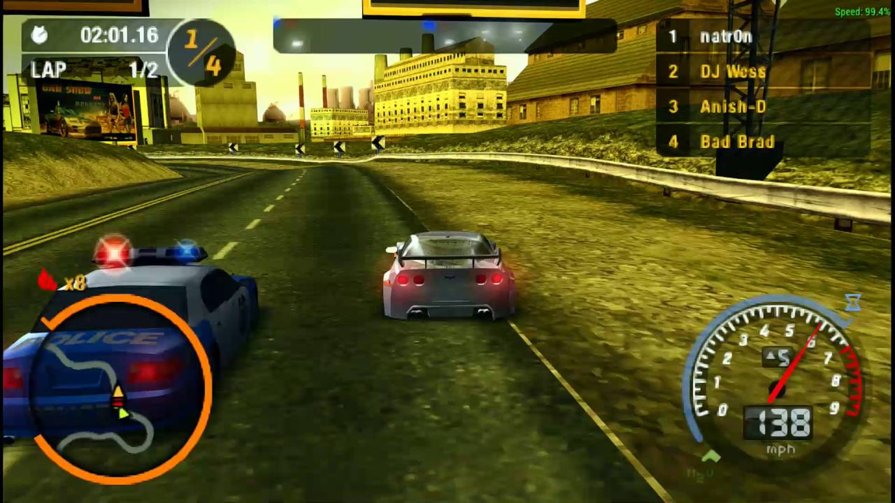 PPSSPP 1.2.2 - Need for Speed Most Wanted 5-1-0 - 60 FPS Cheat - 4K Testing  - YouTube