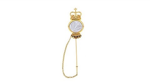 Bellezza "Coronare" 10 Lira Coin Crown Stick Pin