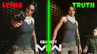 Valeria Interrogation: Tell Lie/Truth to Valeria (All Choices) - CALL OF DUTY: MODERN WARFARE 2 (HD)
