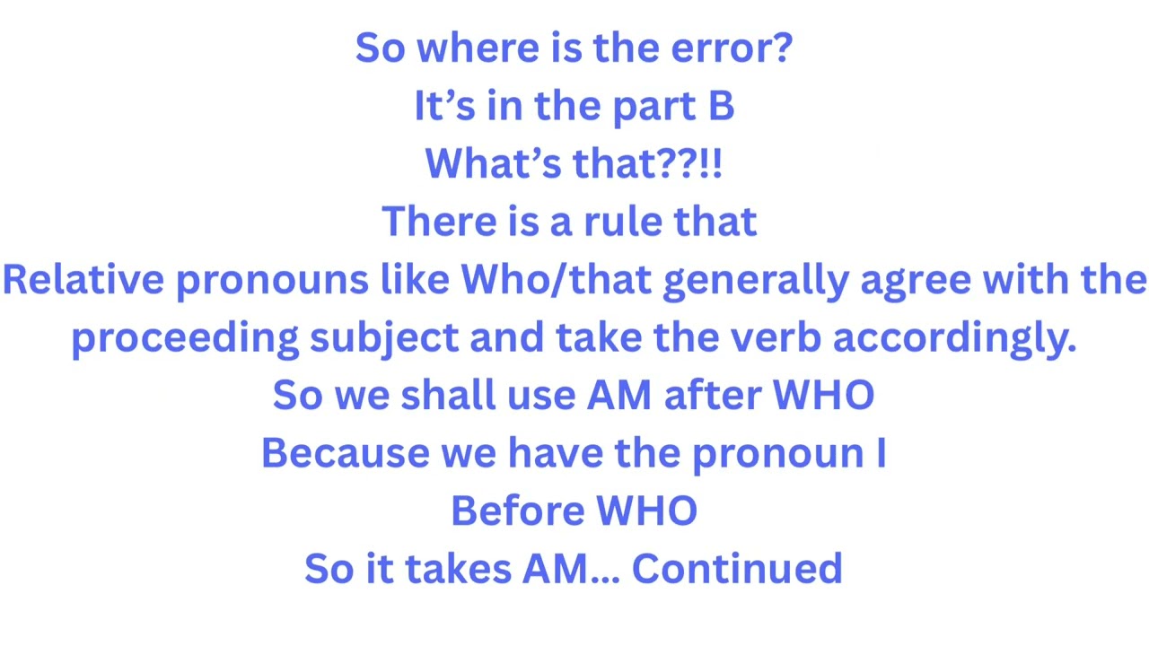 Error Location series in PRONOUNS concept