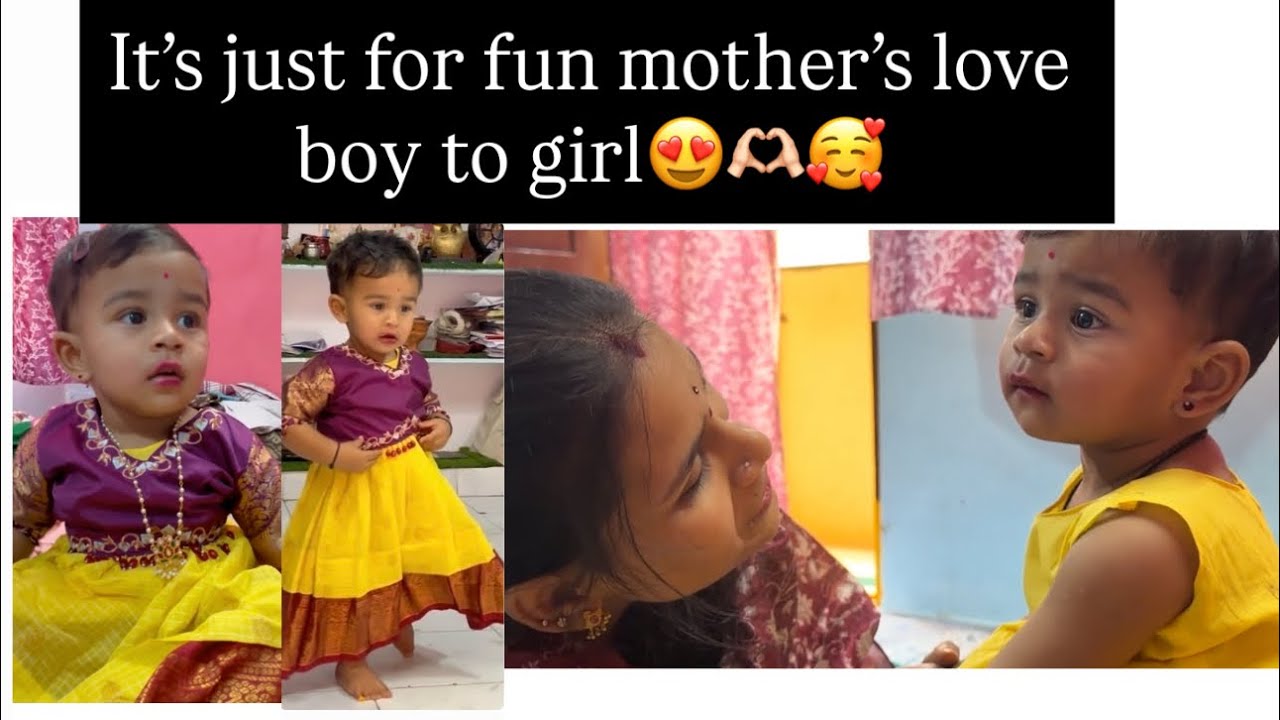 It’s just for fun to enjoy a mother love for a boy to girl/ ada moga evaraina thali prema okate 🫶🏻🥰 