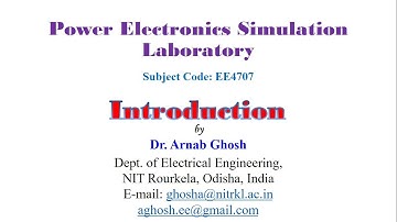 Lecture 1: Introduction - Power Electronics Simulation Lab