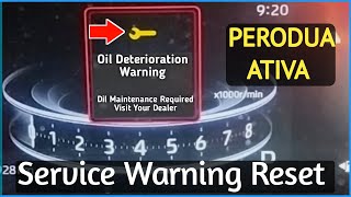 Service Warning reset ! How to reset oil service light ! Perodua ativa Service Warning reset ! How to reset oil service light ! Perodua ativa