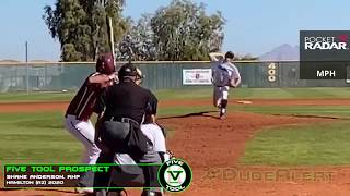 RHP Shane Anderson, UT San Antonio Commit, Hamilton (AZ) 2020, Five Tool Baseball Prospect