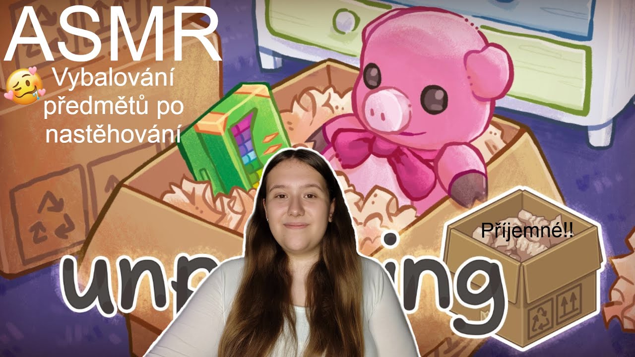 ASMR CZ - hrajeme hru UNPACKING!! vybalujeme věci a povídáme😴😊🤍