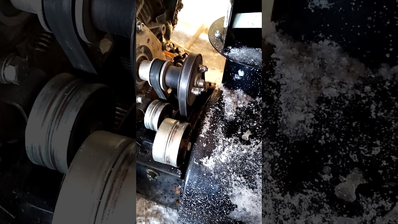 Ремонт снегоуборщика не кидает снег проскальзывает ремень - YouTube