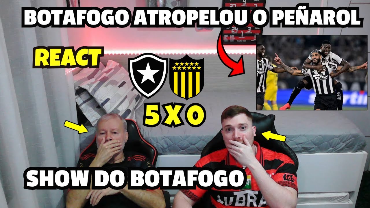 REACT BOTAFOGO 5 X 0 PEÑAROL MELHORES MOMENTOS - BOTAFOGO ATROPELOU O ...
