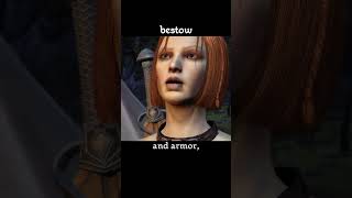bestow — Dragon age : Origins dialogue scene