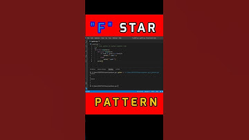 "F" Star pattern in 30 second. || Alphabet pattern. #shorts #programming