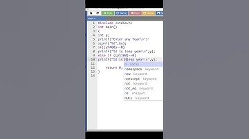#viral #python  Code to Check whether input year is leap year or not #youtube #youtubeshorts