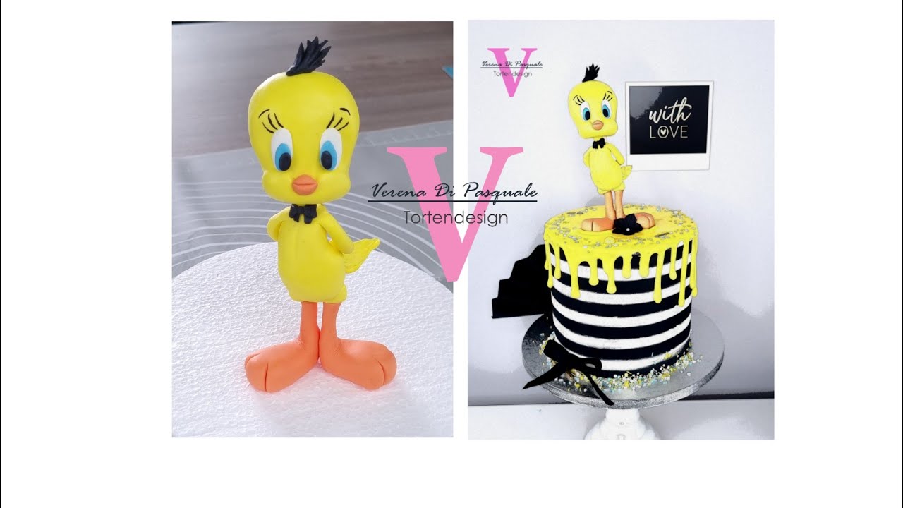 Tweety Fondant Cake Topper Tutorial