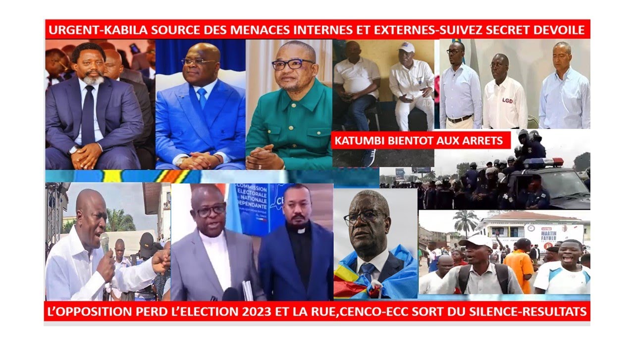 27/12/SECRET DEVOILE-KABILA SOURCE-MENACES INTERNES-EXTERNES,OPPOSITION PERD ELECTION ET RUE,CENCO
