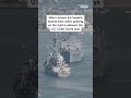 Navy ships steer last minute to avoid crash