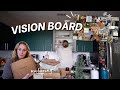 decluttering, PR unboxing, &amp; creating my 2024 vision board!! | VLOG