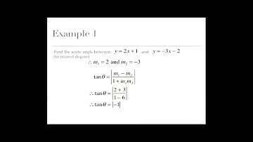 Angle between 2 lines