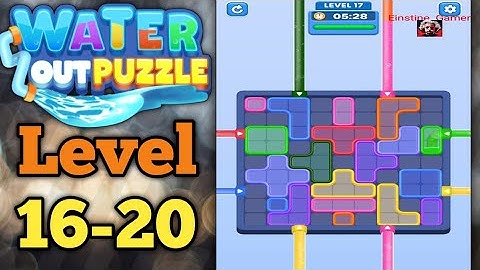 Water Out Puzzle level 16,17,18,19,20 Gameplay Walkthrough