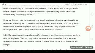The Dish and Directv merger might not happen.