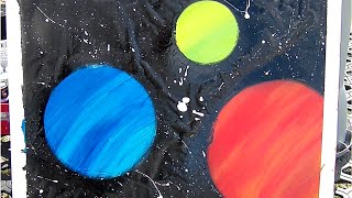 cool space easy painting goldfish