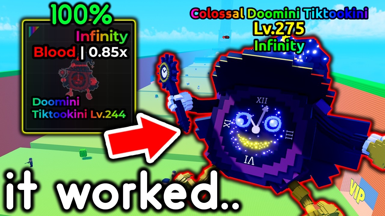 This SECRET GIVES RAREST DOOMINI TIKTOOKINI INFINITY BRIANROT in Escape Tsunami For Brainrots