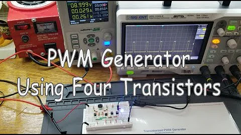 #12:  Transistor PWM Generator Circuit on a Breadboard. PWM Circuit Design.