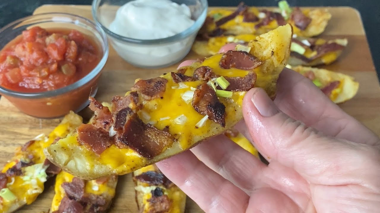 Taco Potato Skins! You can't go wrong with bacon and cheese!
