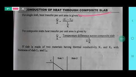 HEAT CONDUCTION THROUGH COMPOSITE SLAB