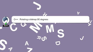 C++ : Rotating a bitmap 90 degrees