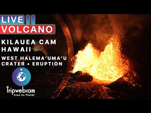 Kilauea West Halemaumau Crater live cam preview
