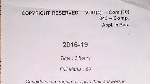 b.com(honours)C10(343)vbu ug semester4(Computer Application in Business)2016-19)